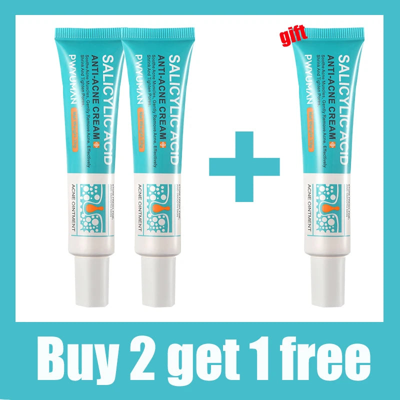 Salicylic Acid Acne Removal Cream Anti-Acne Repair Redness Pimple Spots Deep Cleaning Pore Oil Control Moisturizing Skin Care Peaceful Pleasures Health and Wellness Buy 2 get 1 free