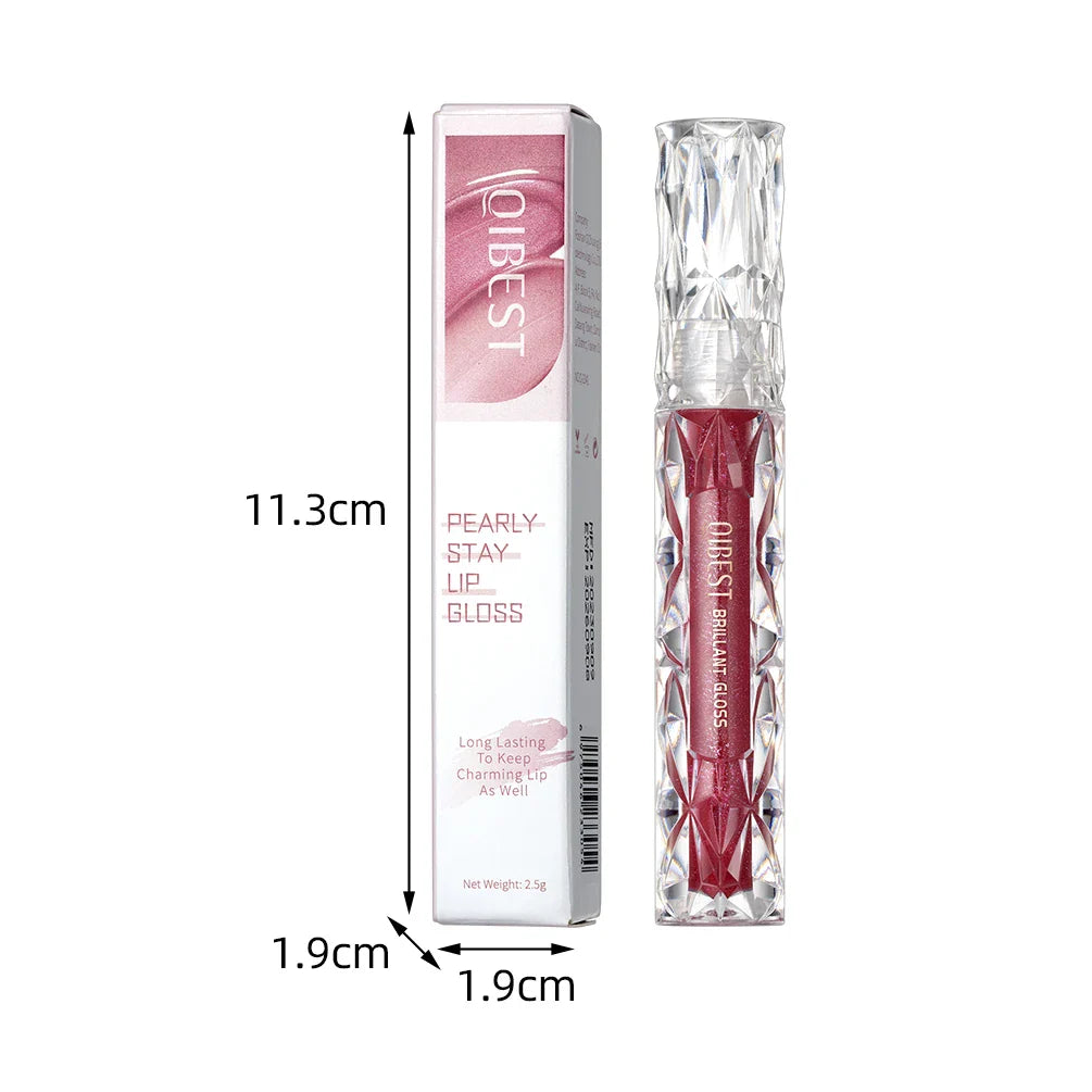 QIBEST Glitter Shimmer Lip Gloss – Waterproof Liquid Lipstick