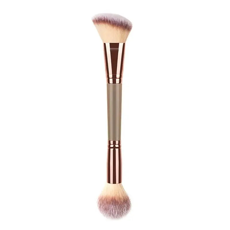 Dual-Ended Foundation Brush Double-Ended Powder Blush Concealer Brush Contour Brush Blush Brush Makeup Brush Professional Peaceful Pleasures Health and Wellness B