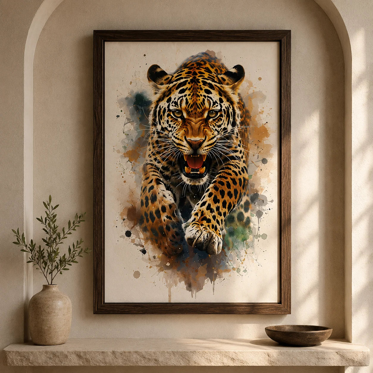 Modern Minimalist Tiger Canvas Wall Art – Wildlife Poster Print Canvas Wall Art Peaceful Pleasures Health and Wellness
