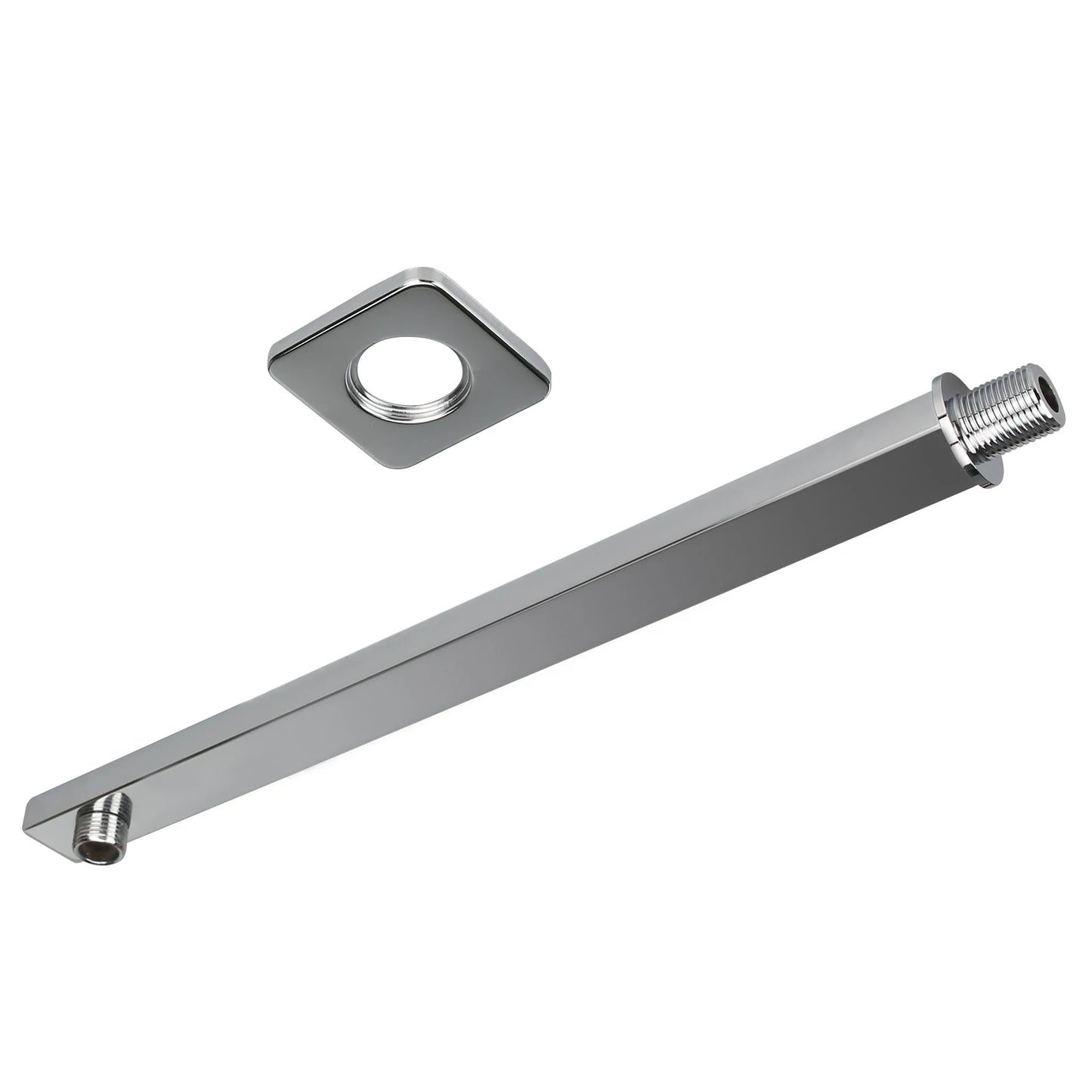 30/40CM Wall-mounted Stainless Steel Extension Shower Arm Bathroom Bracket Bar For Rain Shower Head Peaceful Pleasures Health and Wellness sliver 40cm