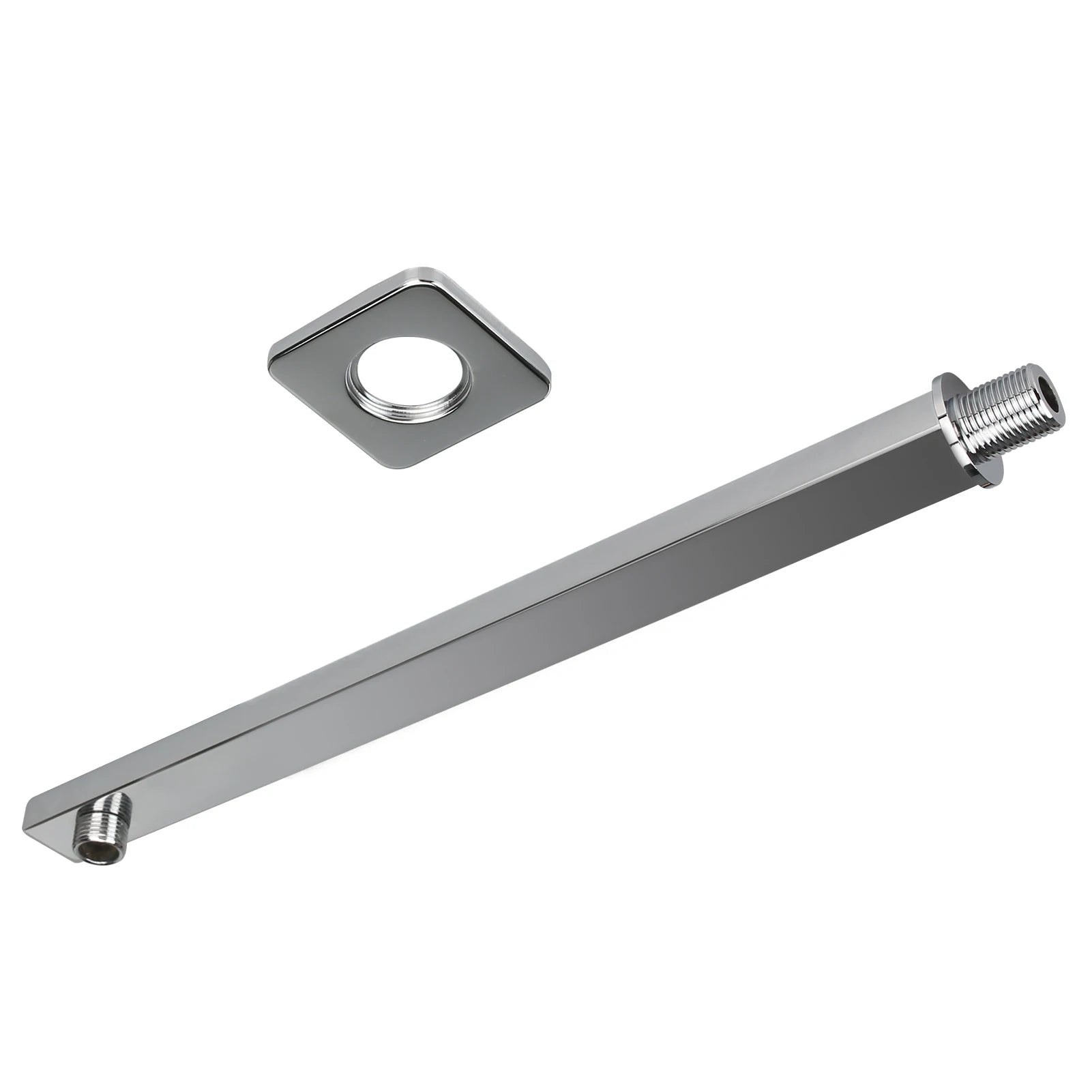 30/40CM Wall-mounted Stainless Steel Extension Shower Arm Bathroom Bracket Bar For Rain Shower Head Peaceful Pleasures Health and Wellness sliver 40cm