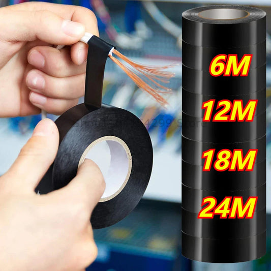 Black PVC Electrical Insulating Tape 6m Roll – 600V Rated Electrical Tape Oasis Select