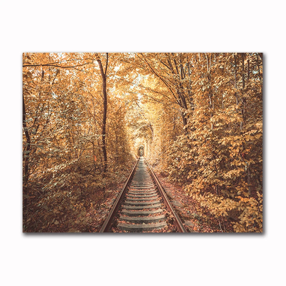 Autumn Landscape Canvas Wall Art | Nature Scenery Animal Print Canvas Wall Art Peaceful Pleasures Health and Wellness T60297-10 30x40cm Unframed