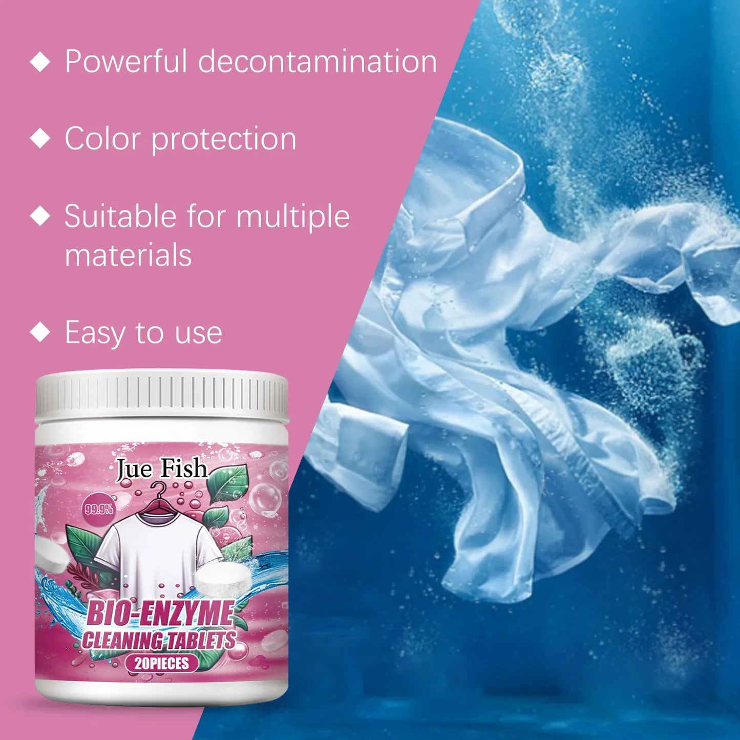 Bio Enzyme Cleaning Tablets – Stain Remover & Colour Protector