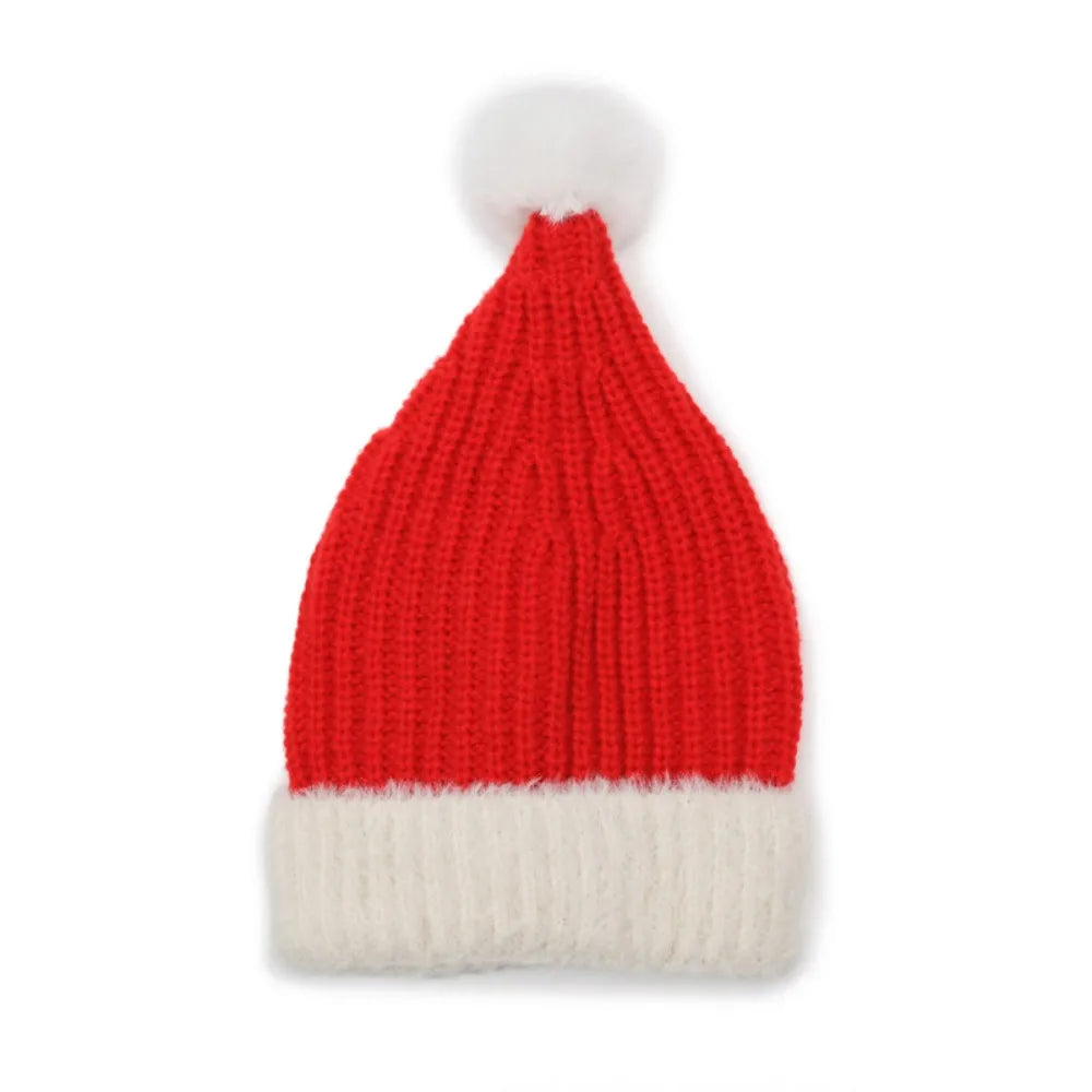 Cute Knitted Santa Hat with Pom Pom - Soft Christmas Beanie for Holiday Parties, Photo Props, Festive & Navidad Noel Xmas Decor Peaceful Pleasures Health and Wellness Adult Style 5