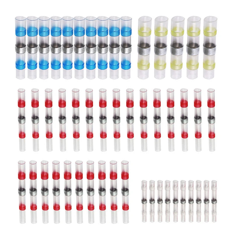 New 50Pcs Shrinkage Solder Sleeve Heat Shrink Tube Kit Heat Shrink Solder Waterproof Seal Wire Splice Connector Wire Connector Peaceful Pleasures Health and Wellness