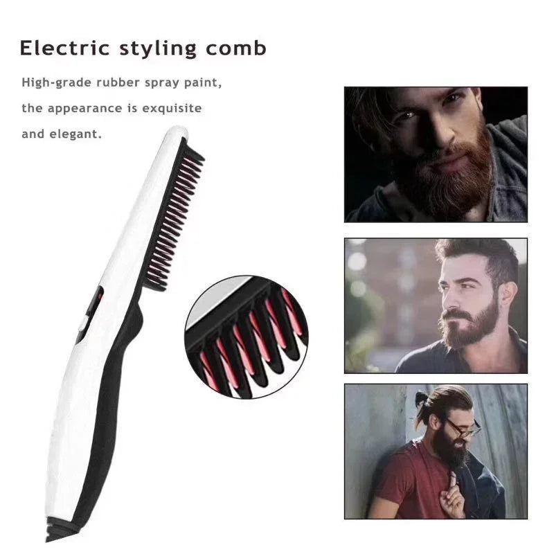 Men's Electric Hair & Beard Straightener Comb | Fast Heat