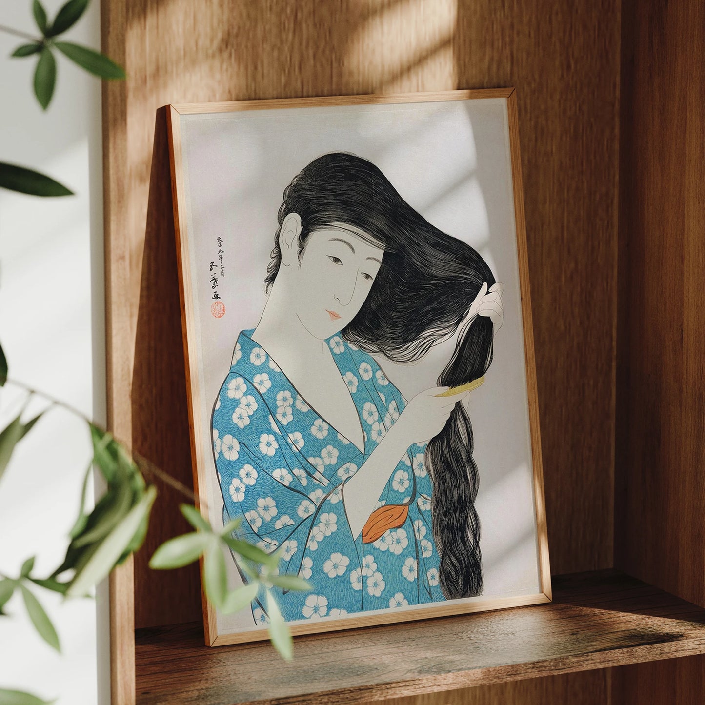 Minimalist Japanese Women Canvas Wall Art Print | Home Decor