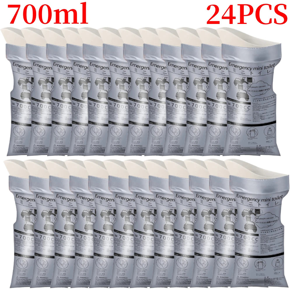4-32Pcs Outdoor Emergency Urine Bags 700ml Disposable Travel Mobile Toilet Portable Urinal Bag for Female Baby Male Vomiting Bag Peaceful Pleasures Health and Wellness 700ml 24PCS