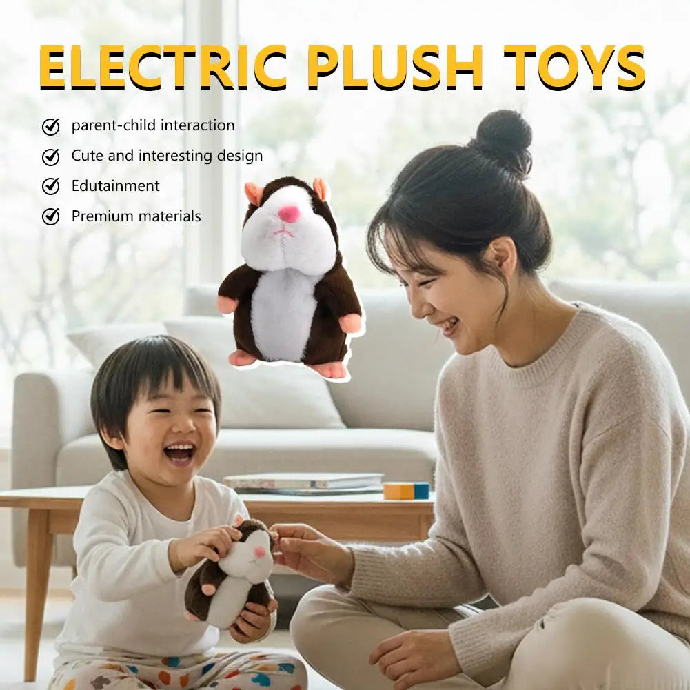 Electric Hamster Plush Toy Lovely Talking Doll Accompany Imitate
