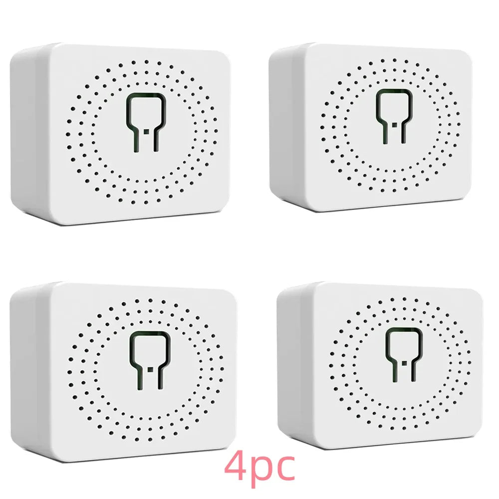 Smart Wireless Switch Mini Wifi Relay Breaker Siri Voice Wifi Smart Switches Control for Apple Homekit Alexa Google Home Peaceful Pleasures Health and Wellness 4 pc China Mainland