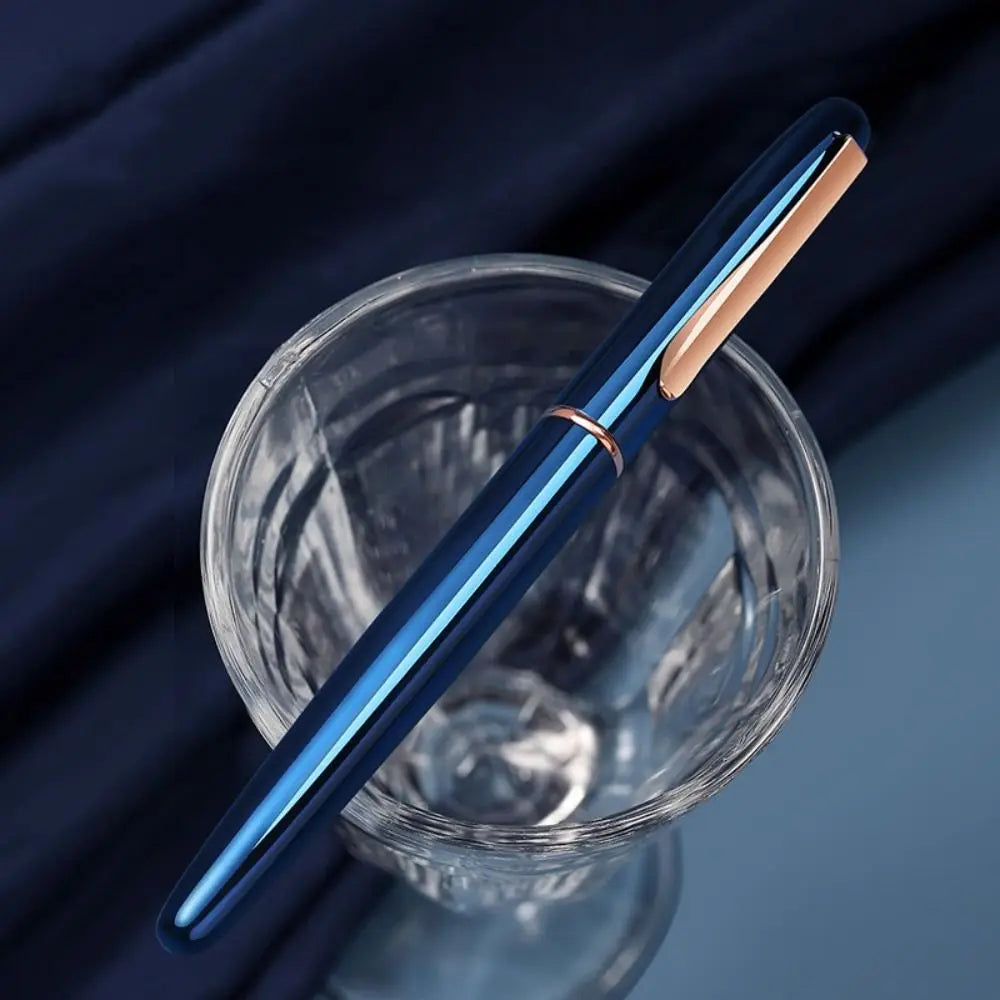 Business Fine Nib Metal Fountain Pen Calligraphy Handwriting Gift Ink Pens Smooth Writing 0.35mm Signature Pen Back To School Peaceful Pleasures Health and Wellness