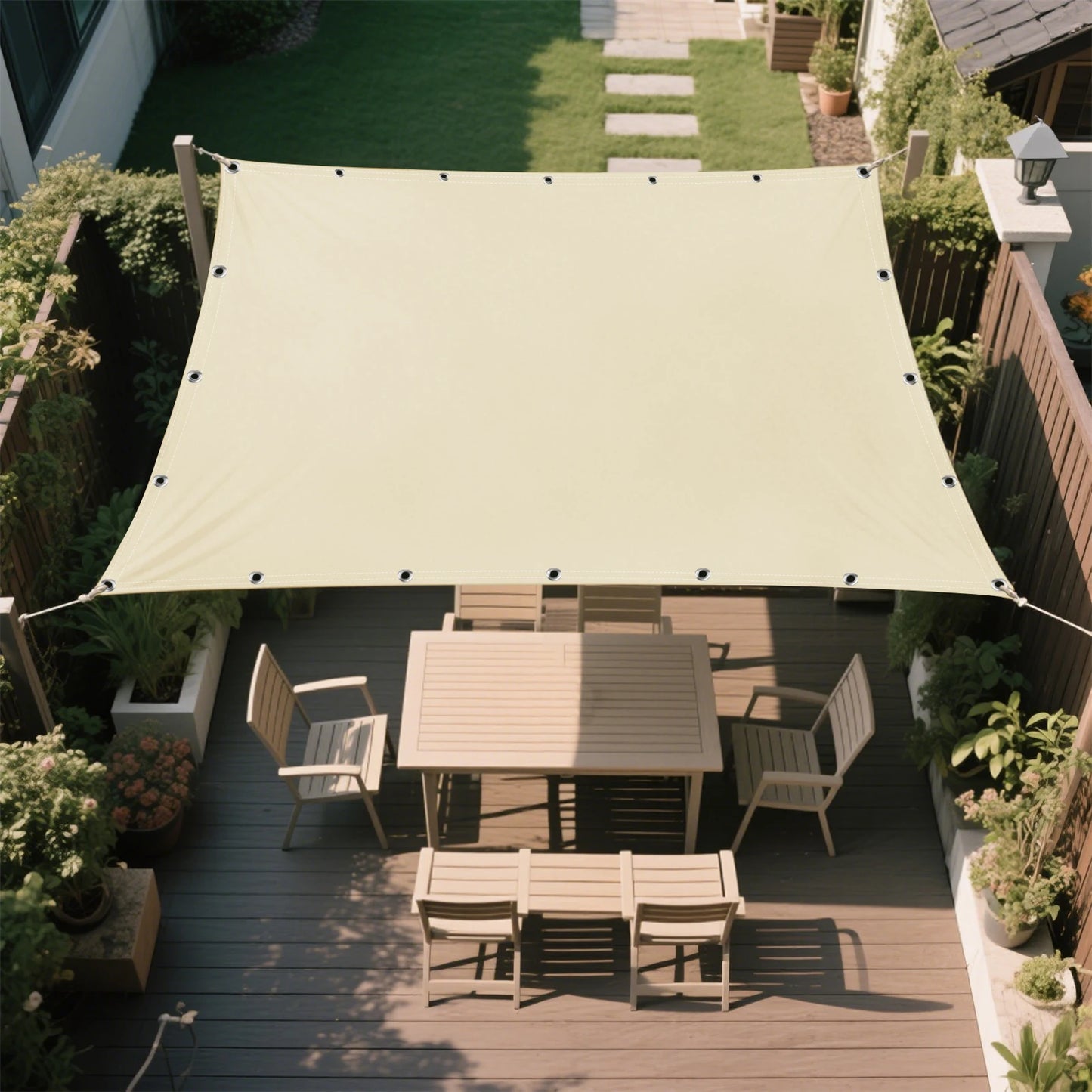 Rectangular Sun Shade Sail – 95% UV & Waterproof Outdoor Cover