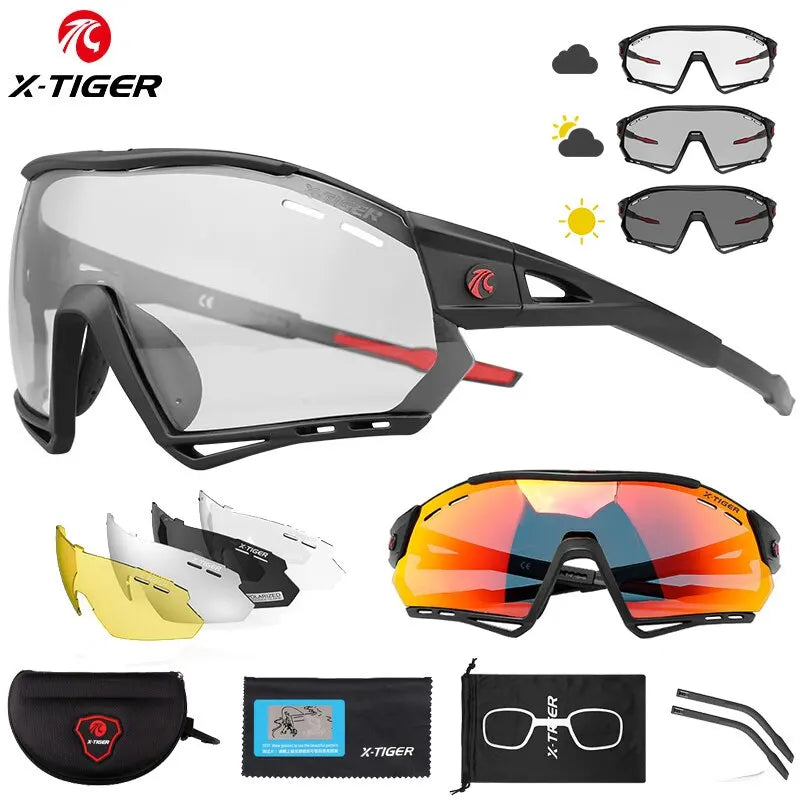 X-TIGER Photochromic Cycling Sunglasses Polarized UV400
