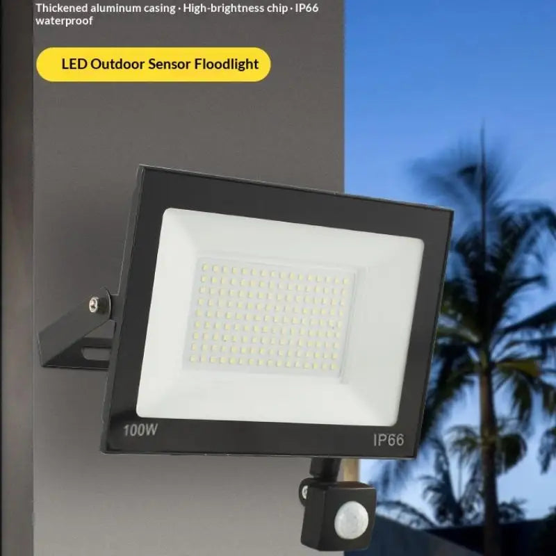 LED PIR Motion Sensor Floodlight 10W 20W 30W IP66 Outdoor Light