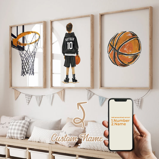 3-Piece Personalized Rabbit Canvas Wall Art | Kids Room Decor Canvas Wall Art Peaceful Pleasures Health and Wellness GA-CH331-3pcs 40x60cm Unframed