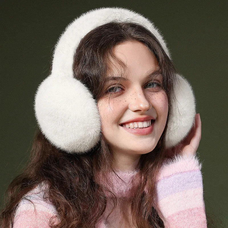 Soft Plush Ear Warmer Winter Earmuffs for Women Men Fashion Solid Color Warm Ear Cover Fashion Outdoor Cold Protection Earmuffs Peaceful Pleasures Health and Wellness