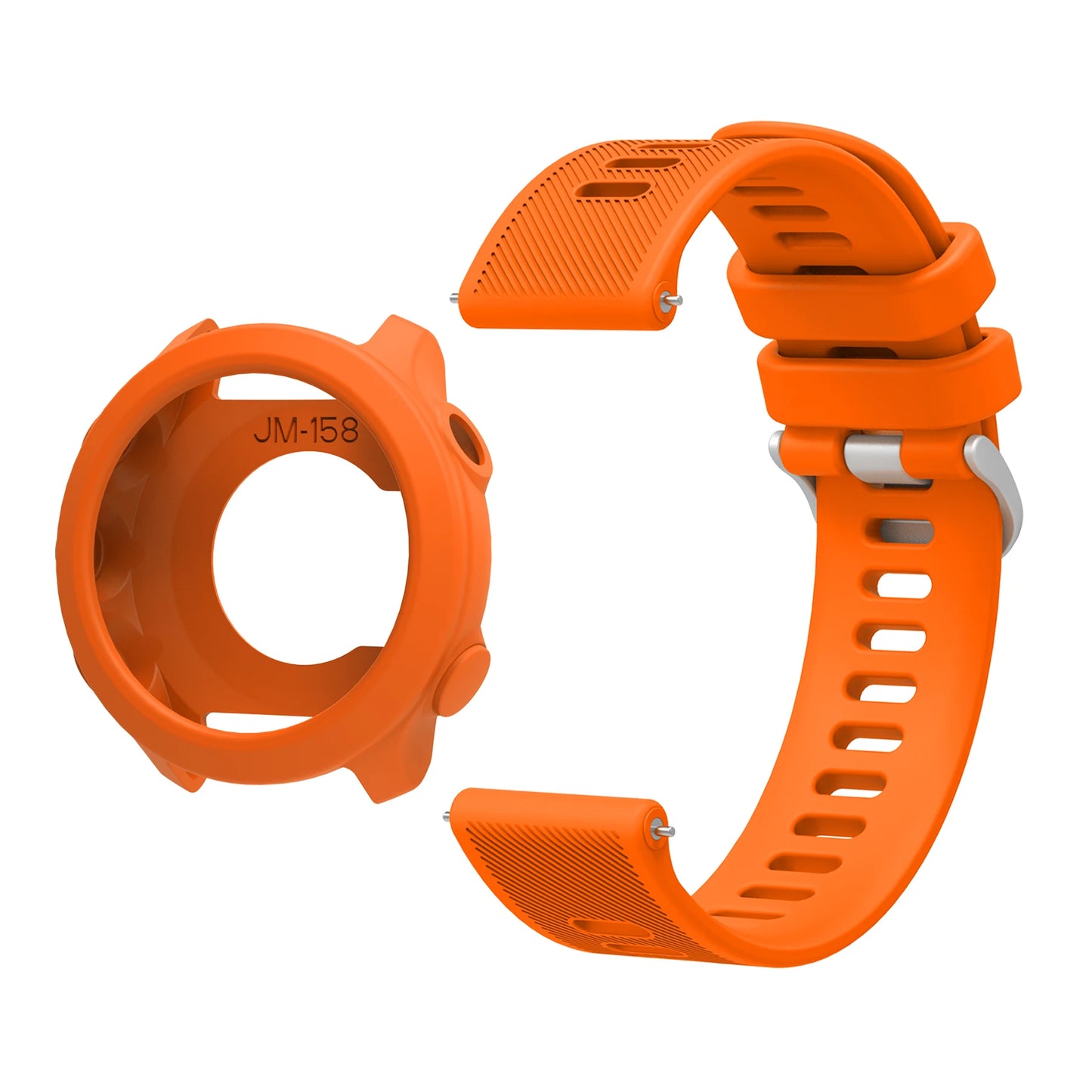 Silicone Strap For Garmin Forerunner 158 55 Replacement Watch Band + Protective Case Shell Peaceful Pleasures Health and Wellness Orange Case Strap Forerunner 158 55