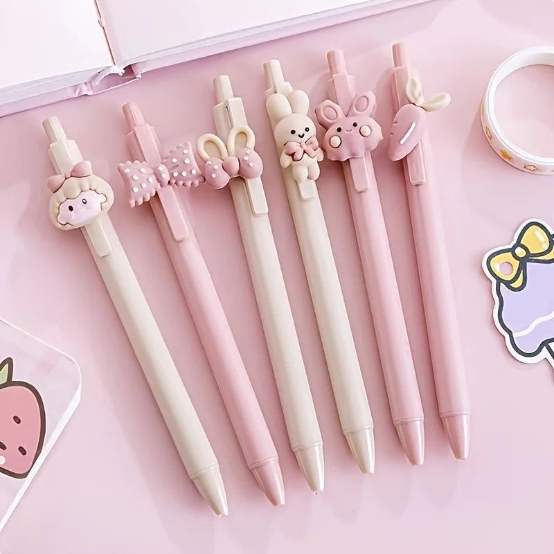 12-Pack Cute Ballpoint Pens | Bunny & Bow Designs, Black Ink