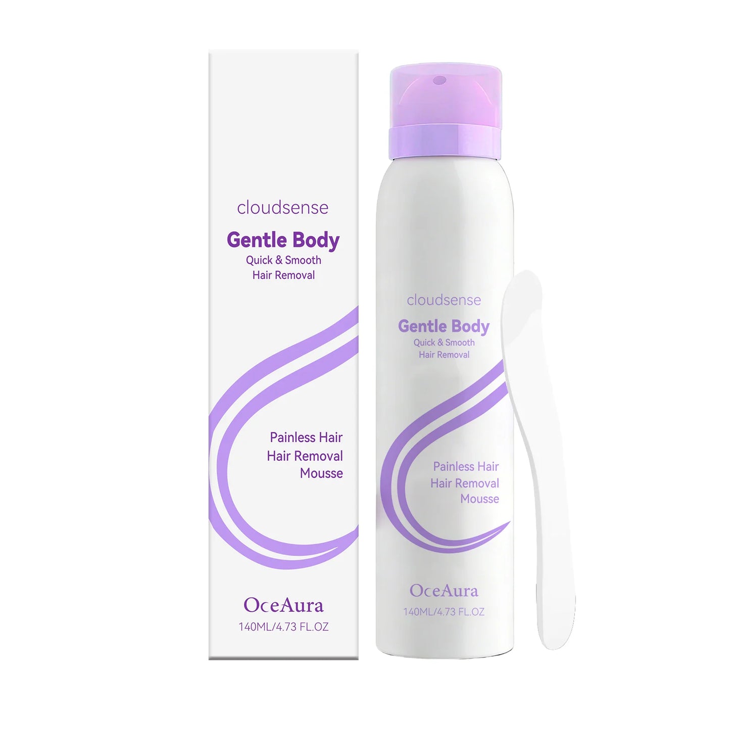 Painless Depilatory Mousse Smoothing Even Coverage Reduce Hair Regrowth Hydrating Soothing Gentle Hair Removal Foam Mousse 140ml Peaceful Pleasures Health and Wellness 140ml boxed