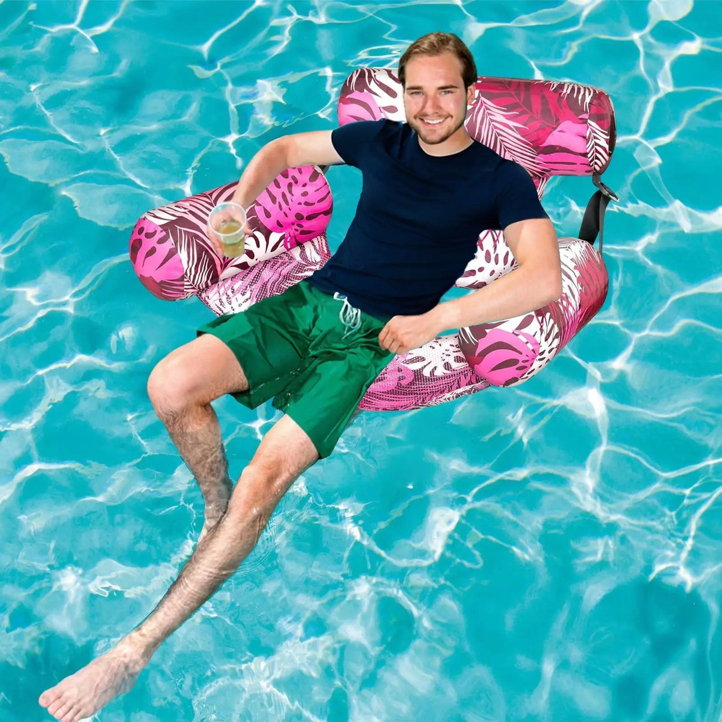 Inflatable Floating Pool Lounger – Foldable Adult Float Chair