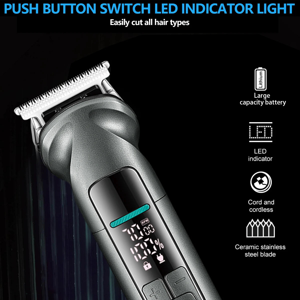 VGR 6-in-1 Multi functional Hair Trimming Set Men's Hair Clipper Shaver Ear and Nose Hair Private Hair Removal Device V-096 Peaceful Pleasures Health and Wellness