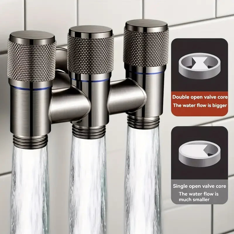 3-Way Diversion Valve Wall Faucet – 1 Inlet, 3 Outlets | YANKE