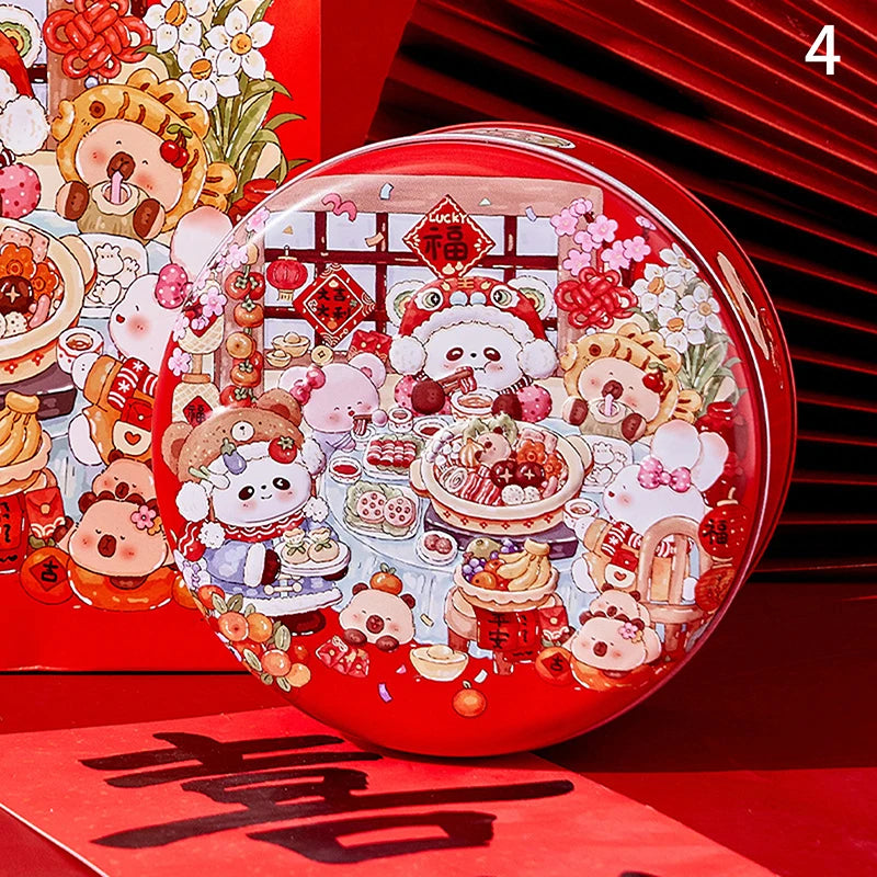 Chinese New Year Tin Box | Year of the Horse & Panda Design