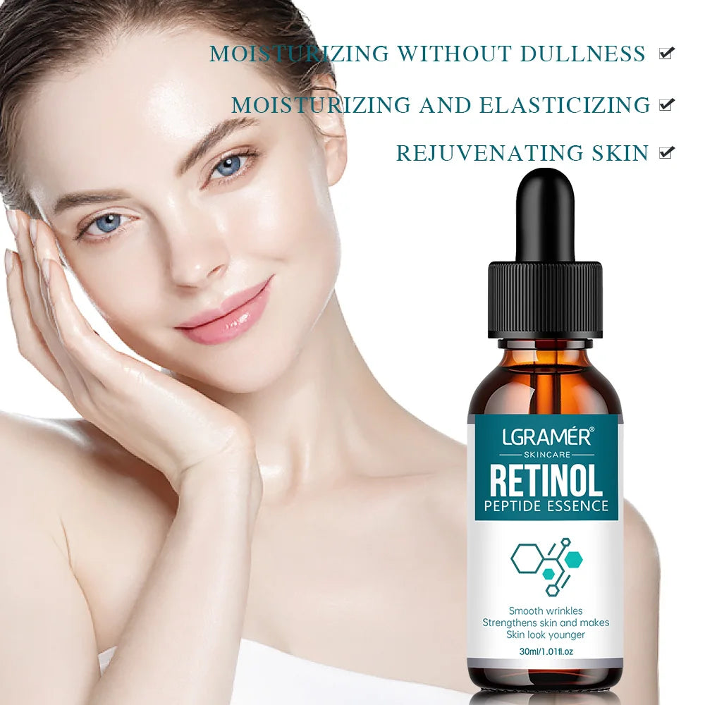 Retinol & Hyaluronic Acid Anti-Aging Facial Serum Facial Serum Peaceful Pleasures Health and Wellness