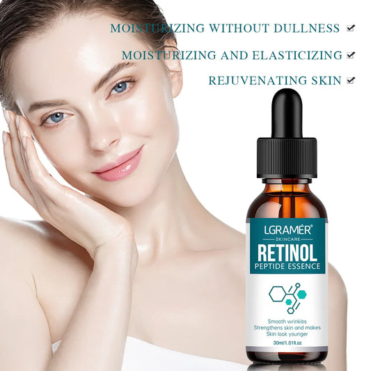 Retinol & Hyaluronic Acid Anti-Aging Facial Serum Facial Serum Peaceful Pleasures Health and Wellness
