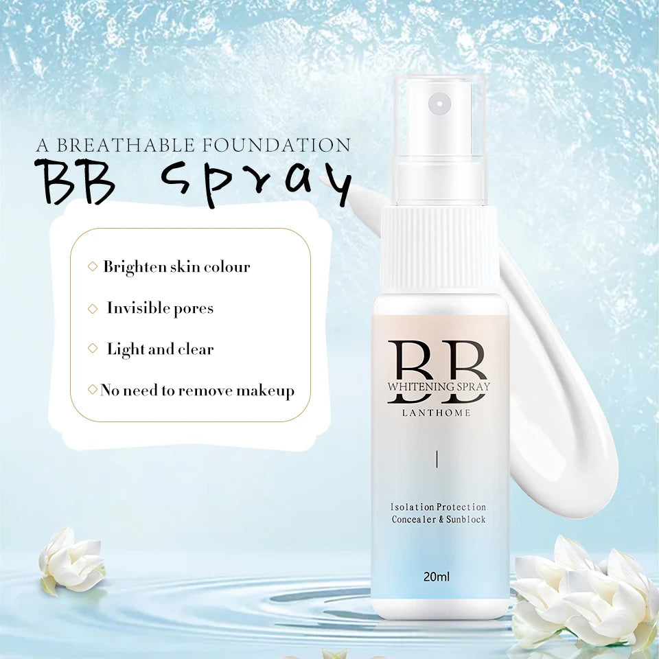 BB Whitening Spray Skin Brightening Moisturizing BB Cream Face Foundation Nourishing Skin Care Beauty Cosmetics Peaceful Pleasures Health and Wellness