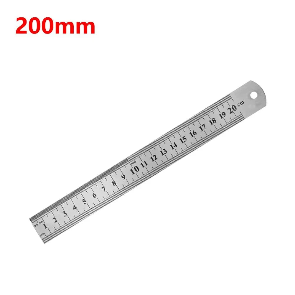 Stainless Steel Double-Sided Precision Straight Ruler – Metric