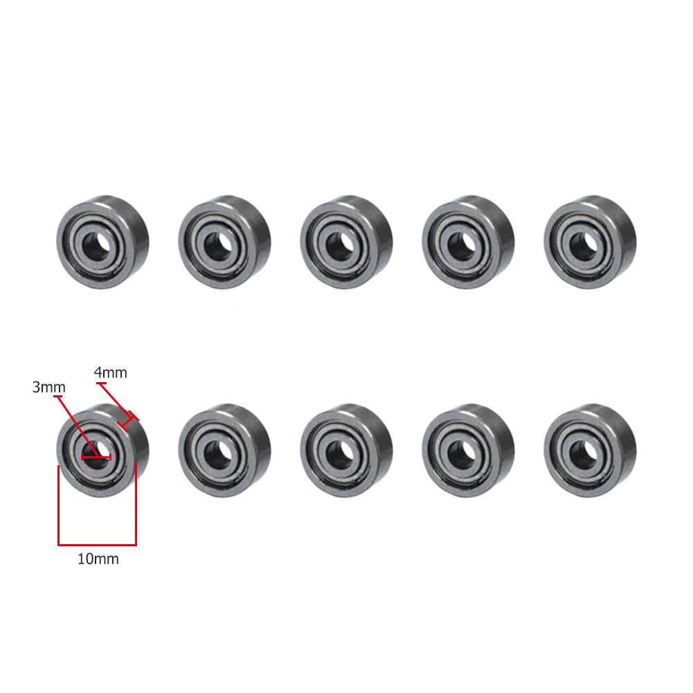 10pcs Roller Skate Bearings 3x10x4mm 623zz Roller Skate Wheel Bearings Carbon Steel Silent Ball Bearing Deep Groove for Scooter Peaceful Pleasures Health and Wellness
