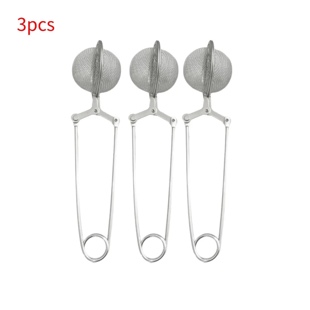 Stainless Steel Tea Ball Infuser for Straining Leaves Peaceful Pleasures Health and Wellness 3pcs