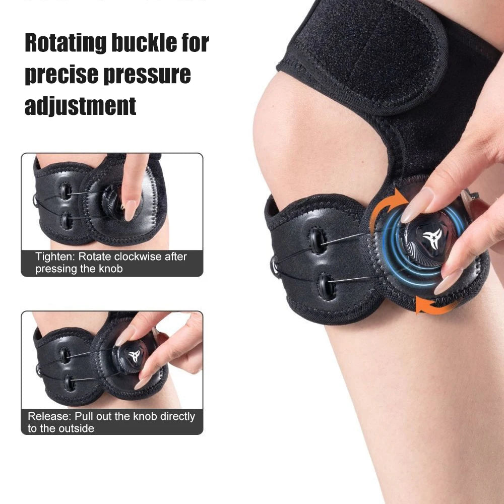 WEFITON qPCS Adjustable Knob Knee Support Brace - Patella Tendon Stabilizer for Pain Relief in Running,Sports & Squats,Women Men Peaceful Pleasures Health and Wellness