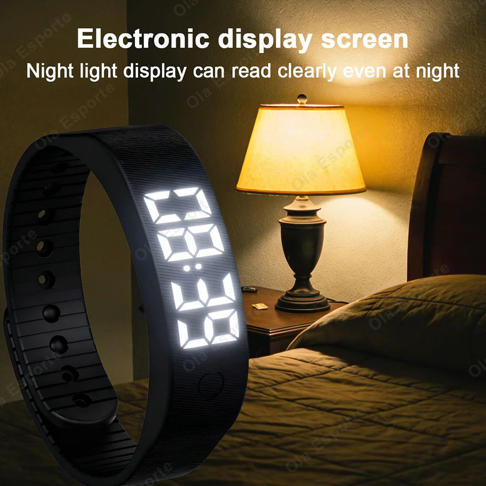 Smart Bracelet LED Digital Waterproof Smart Clock Smartband Running pedometer Monitor Smart Band Vibration Alarm Reminder HT30 Peaceful Pleasures Health and Wellness