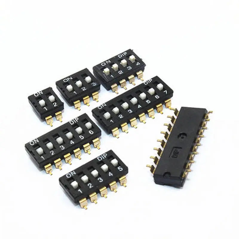 10pcs/lot 2.54 Patch DIP Switch Gold Plated Pin KM-01/2/3/4/5/6/8P/10P 2.54MM SMD Peaceful Pleasures Health and Wellness