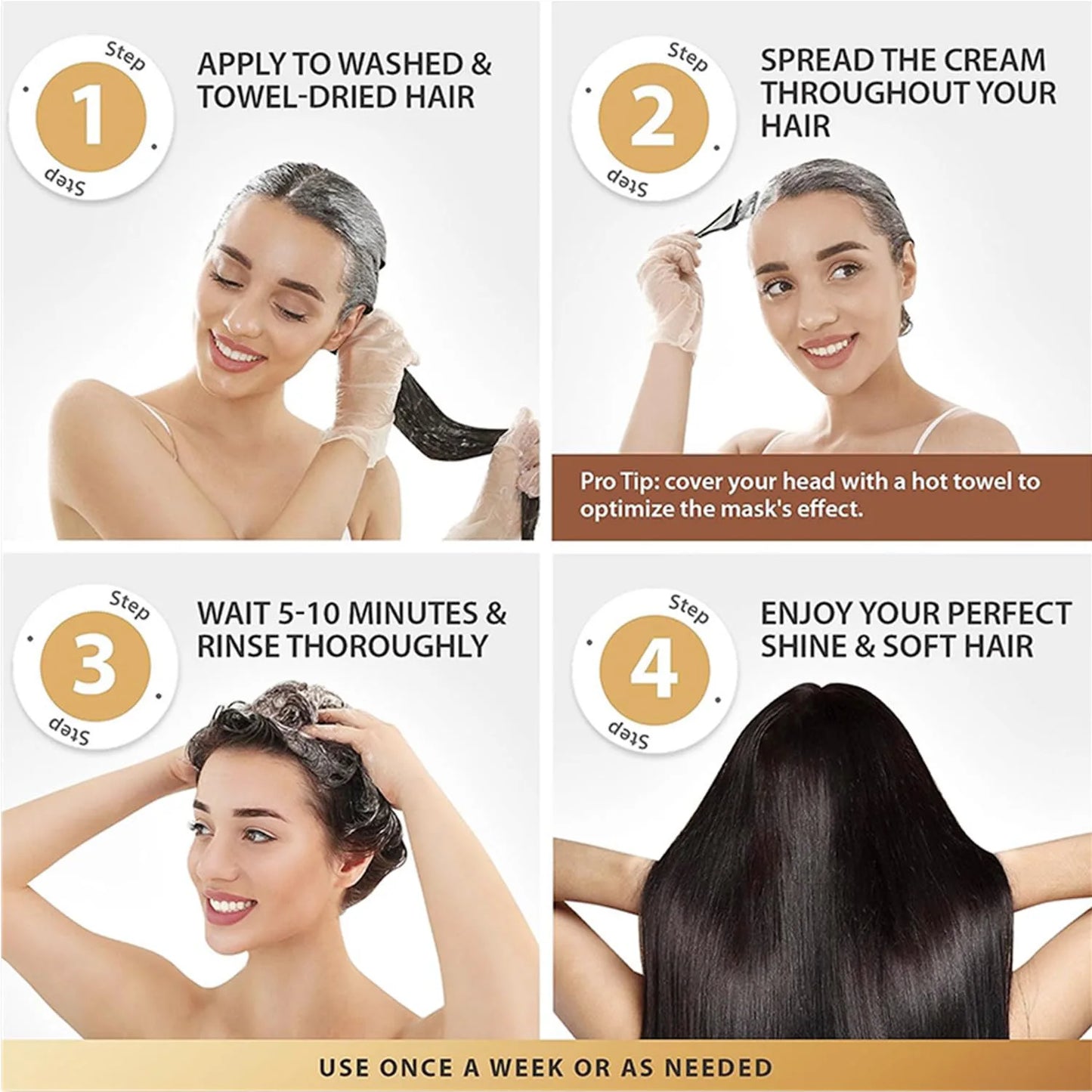 Collagen Keratin Hair Mask – Frizz Control & Deep Moisture | 100g Keratin Hair Mask Peaceful Pleasures Health and Wellness