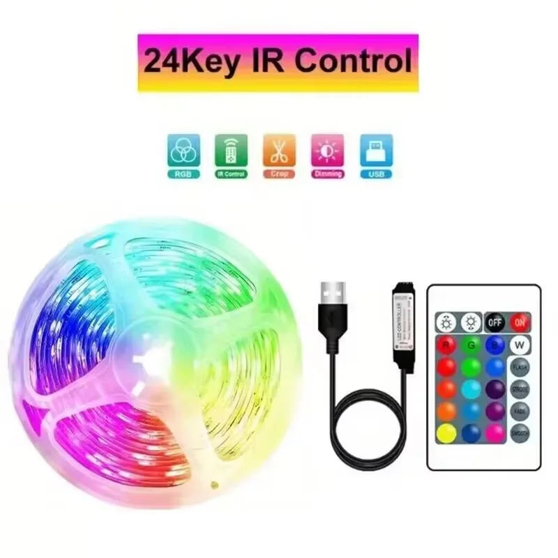 RUNTOIN RGB LED Strip Lights 2m–20m Music Sync & App Control