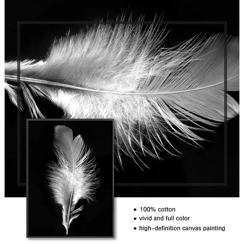 Guardian Angel Canvas Wall Art | Scandinavian White Wings Print