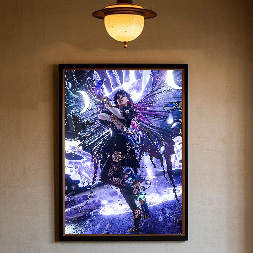 Bayonetta 3 Vintage Poster | HD Waterproof PVC Wall Art Gaming Wall Poster Peaceful Pleasures Health and Wellness z7 21X30cmNoframe