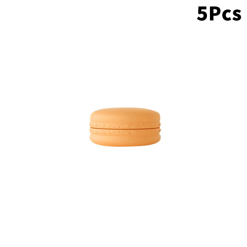 5Pcs 10g Macaron Cream Jar,PP Plastic Lotion Cream Box Bottle,Cosmetic Foundation Cream Pill Storage Box,Travel Portable Makeup Peaceful Pleasures Health and Wellness Orange