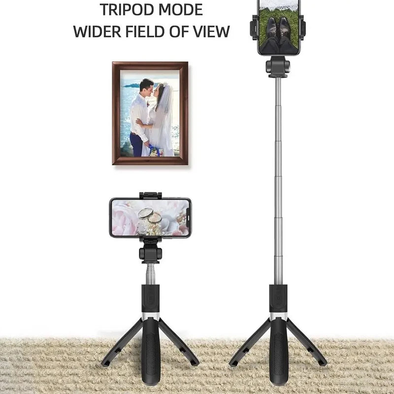 H1 Wireless Bluetooth Selfie Stick tripod monopod stand Phone holder for Outdoor travel 3 IN 1 Peaceful Pleasures Health and Wellness