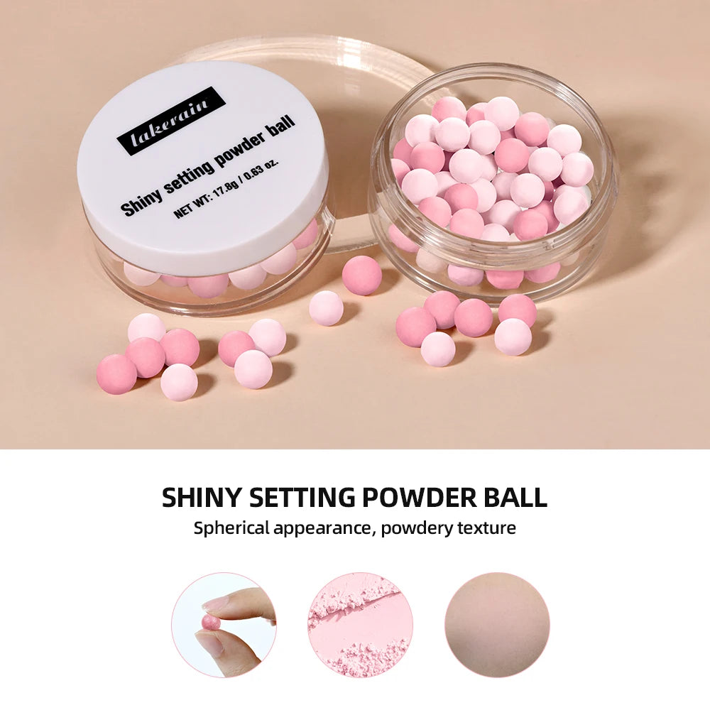 Pearl Ball Setting Powder Ball Face Ball Powder Matte Translucent Setting Powder Cosmetics Oil-control Velvety Lasting Makeup Peaceful Pleasures Health and Wellness