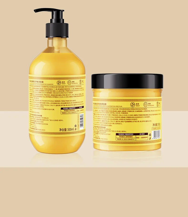 Ginger Shampoo & Hair Mask Kit – Hydrating & Smoothing 500ml
