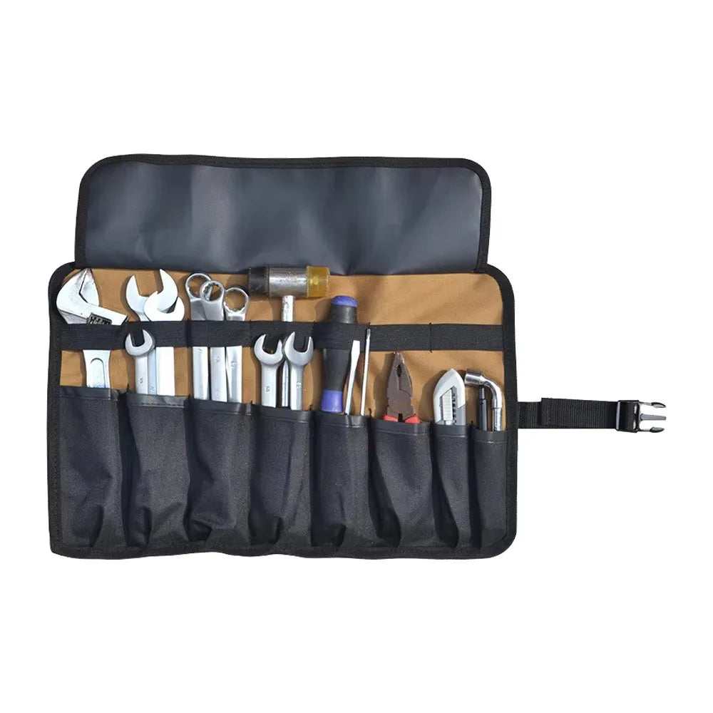 2pc Tool Bags Oxford Storage Portable Toolkit Folding Reel Rolling Electricians Organizer Multi-purpose Car Repair Tool Kit Bags Peaceful Pleasures Health and Wellness