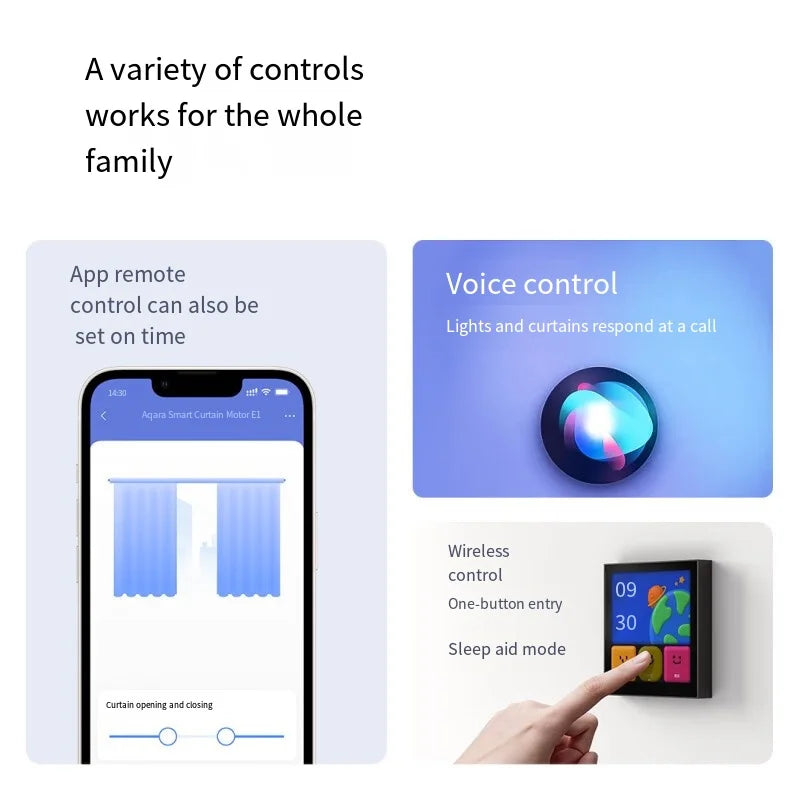 Aqara S1E Smart Magic Switch Touch Control 4" Full LED Timer Calendar Power Statistics Scene Setting Remote For Homekit APP Peaceful Pleasures Health and Wellness