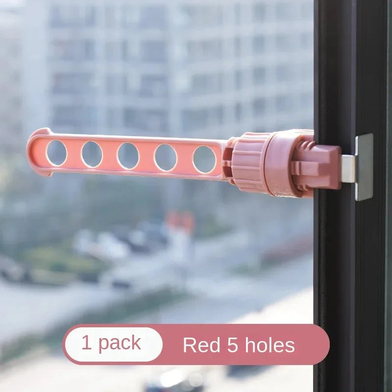 Folding Wall Mount Clothes Hanger – 5-Hook Punch-Free Drying Rack