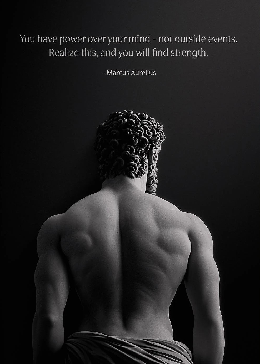 Alexander the Great Quote Motivational Wall Art Spartan Warrior Canvas Ancient Greek Poster Bronze Statue Sculpture Room Decor Peaceful Pleasures Health and Wellness